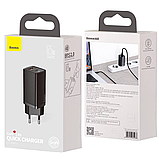 Потужний зарядний пристрій 65W Baseus GaN2 Lite Quick Charger усі протоколи швидкої зарядки USB-A/Type-C Black, фото 10