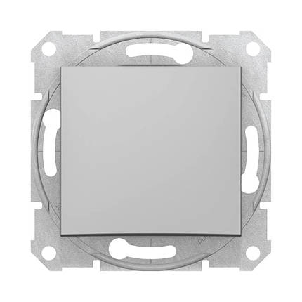 Вимикач Schneider Electric Sedna алюміній одноклавішний внутрішній SDN0100160, фото 1