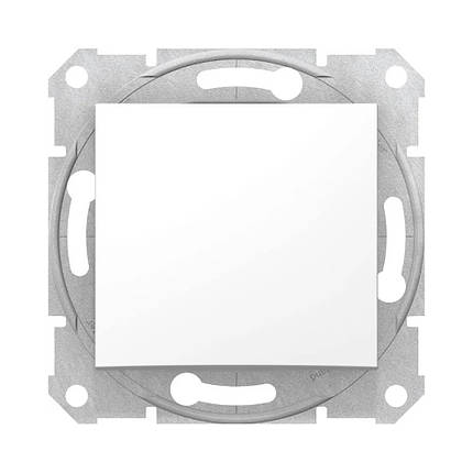 Вимикач Schneider Electric Sedna білий одноклавішний внутрішній прохідний SDN0400121, фото 1