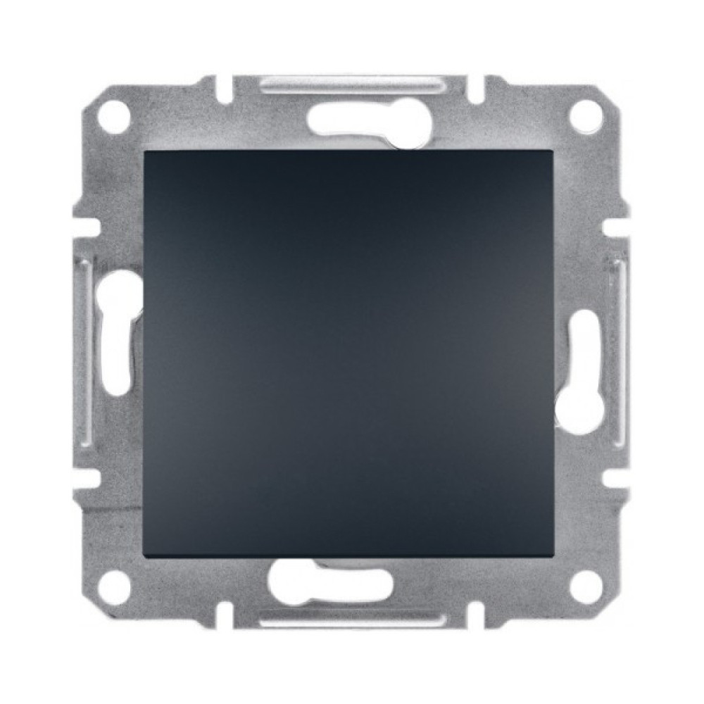 Перемикач Schneider Electric Asfora антрацит одноклавішний внутрішній самозажимний EPH0400171