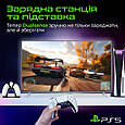 Зарядна станція Vertux DualDock-PS5 для двох геймпадів PlayStation 5 Dualsense White (dualdock-ps5.white), фото 3