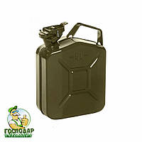 Компактная металлическая канистра на 5 литров для транспортировки и хранения топлива