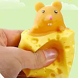 Іграшка-антистрес " Мишеня в сирі " Коричнева, фото 7