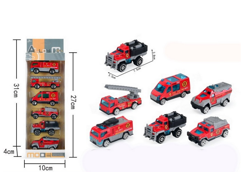 Набір іграшкових дитячих машинок 6 шт в коробці