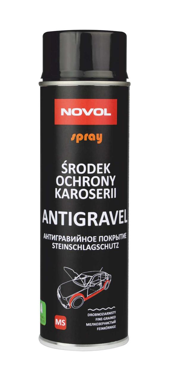 Гравитекс (антигравий) аэрозольный черный Novol SPRAY 500мл - фото 1 - id-p1661245908