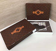 Комплект постільної білизни Тет-@-Тет євро 18-1312 в коробці Шоколад, фото 3