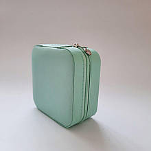 Скринька для прикрас та біжутерії / органайзер для прикрас бірюзовий 10x10x5 8558