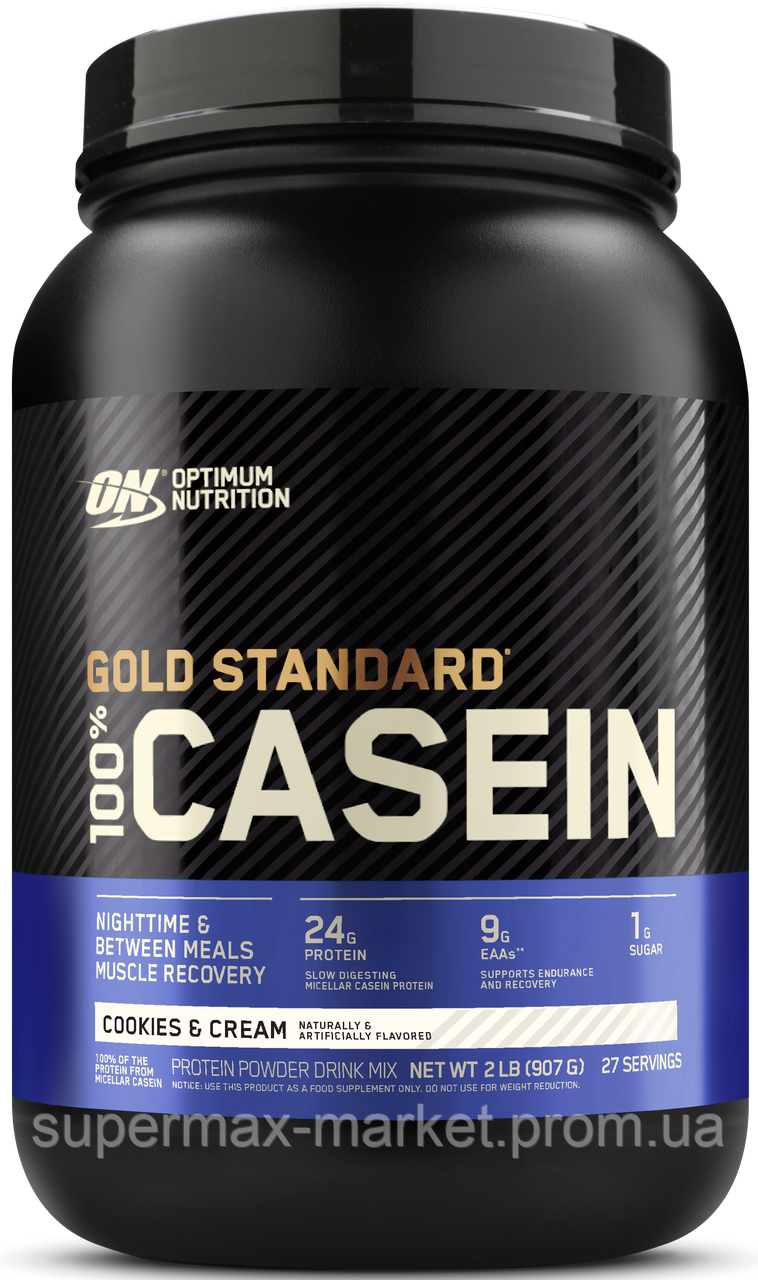 Протеин Optimum Nutrition 100% Casein Gold Standard, 909 г - Печенье крем(402412) - фото 1 - id-p1611912039