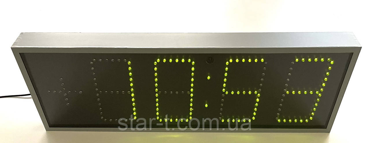 Компактні світодіодні зелені годинник-термометр, календар