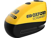 МОТОЗАМОК OXFORD SCREAMER7 ALARM DISC LOCK YELLOW-BLACK