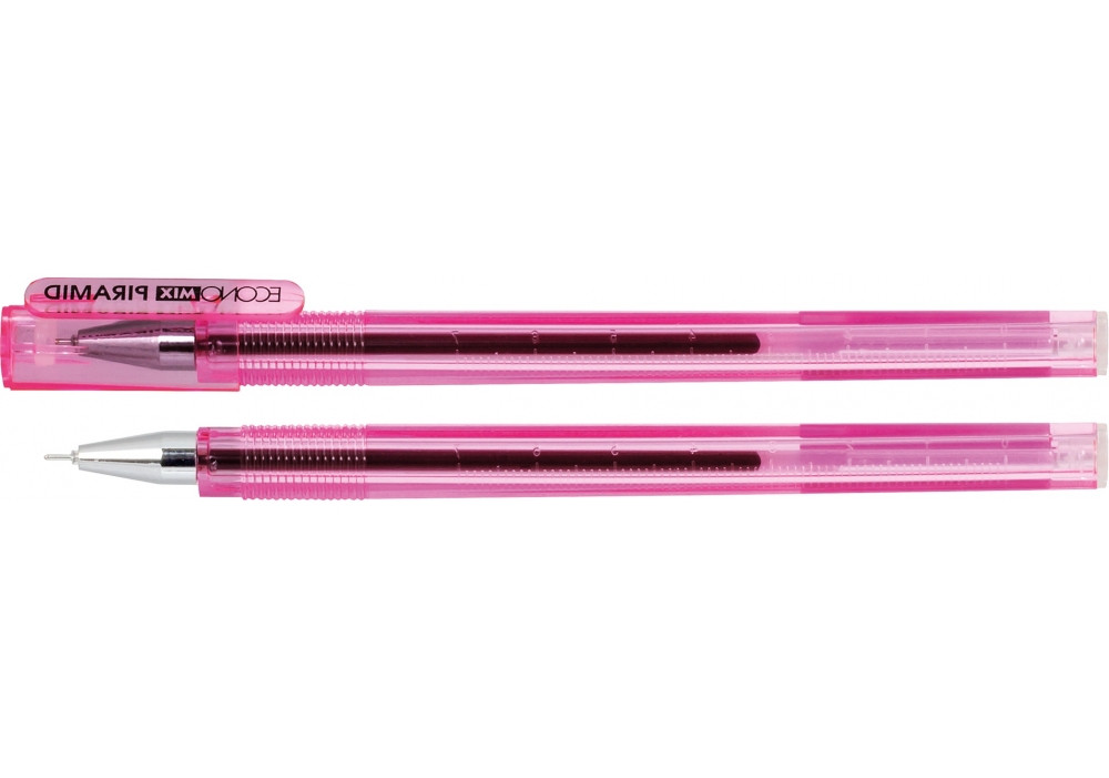 Ручка гелева червона 0.5 мм, Economix Piramid E11913-03, фото 1