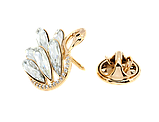 Брошка Xuping колір 18K із кристалами Swarovski "Лебідь із кристалами Moonlight", фото 3