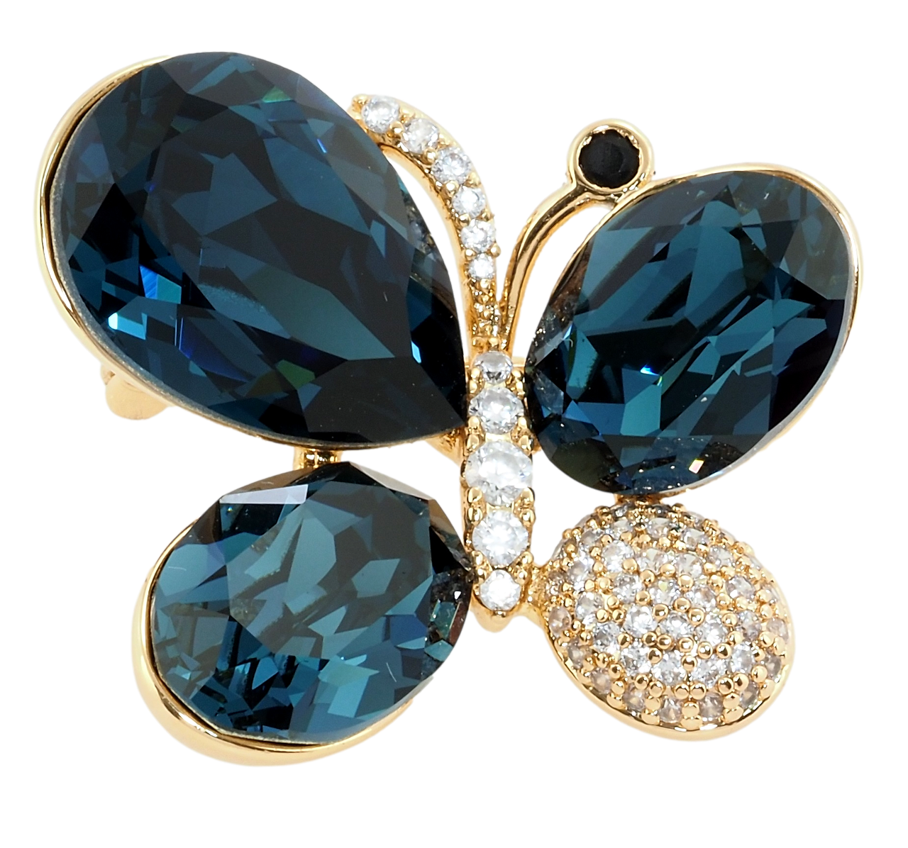 Брошка-кулон Xuping колір 18K з кристалами Swarovski "Метелик з кристалами Montana"