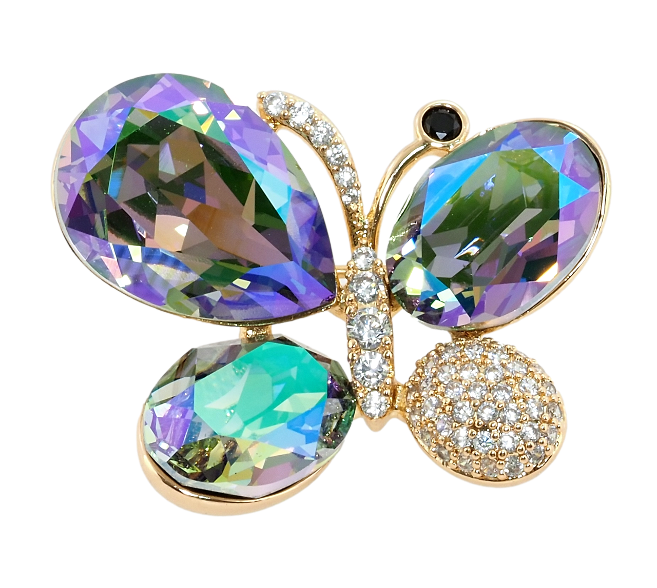 Брошка-кулон Xuping колір 18K з кристалами Swarovski "Метелик з кристалами Erinite Shimmer"