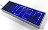Світлодіодні табло синього кольору. Вуличні годинники, календар, термометр., фото 4