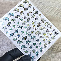 Наклейки для ногтей осенние листочки Nail stiker CL52