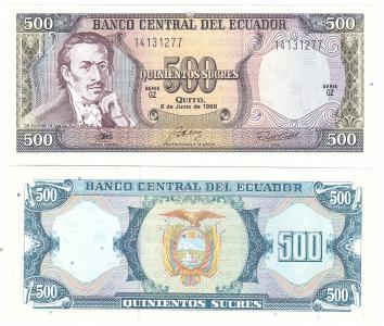 Ecuador Еквадор - 500 Sucres 1988 P. 124Aa UNC