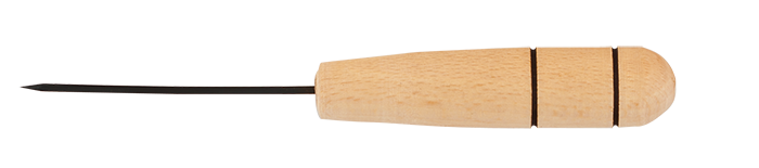 Шило канцелярське, дерев'яна ручка, довжина голки 6 см, по 10 шт. в упаковці, фото 1
