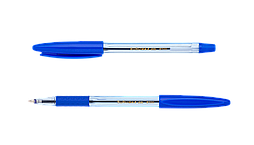 Ручка кулькова CLASSIC GRIP, 0.7 мм, пласт.корп., гум.грип, сині чорнила