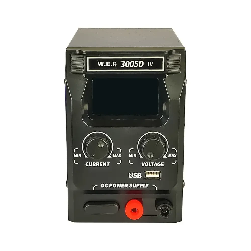 Лабораторний блок живлення WEP 3005D-IV, 30V, 5A, імпульсний, з цифровою індикацією (V/A/W), USB fast charge
