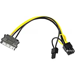 Кабель живлення відеокарт VALUE S0707 6/8pin Male to Sata Power Male 0.2 м