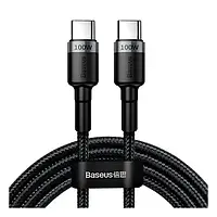 Дата-кабель Baseus Cafule CATKLF-ALG1 USB Type C (тато) - USB Type C (тато) 2m Black Gray