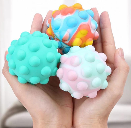 Декомпресійний 3d М'яч-антистрес "Pop Ball Lastone" Сімпл Димпл/ Пастель, фото 1