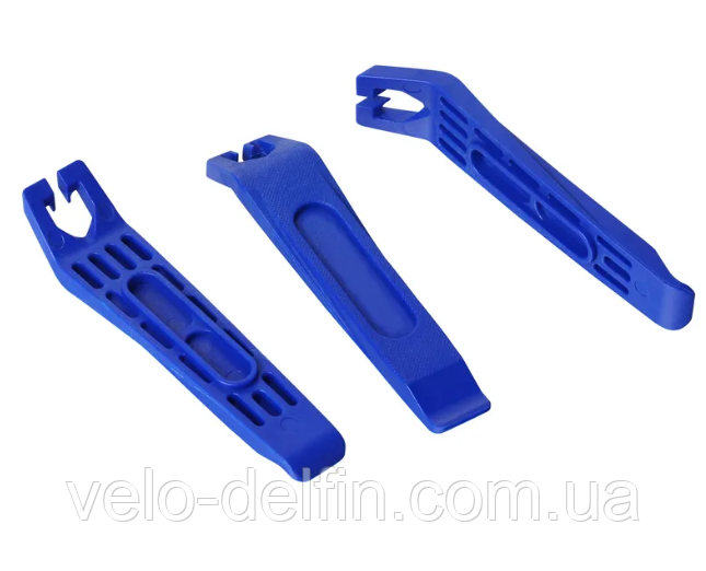 Лопатка бортувальна для покришок, набір 3 шт. пластик синій KL-9720С, фото 1