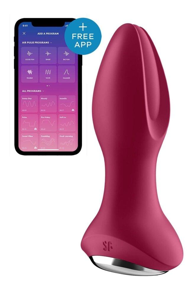 Anal Smart Vibra з перловим масажем задовольняє ротатора 2+ фіолетова