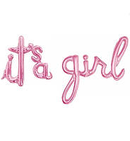 Воздушные шарики "It's a girl", цвет розовый