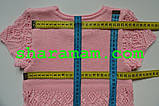 Ажурний джемпер для дівчинки, рожевого кольору, ріст 98 см, фото 7