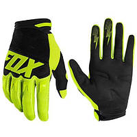 Велоперчатки с пальцами и защитой Dirtpaw FOX ХL флуоресцентный зеленый