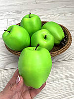 Штучний фрукт яблуко. Муляж зеленого яблука ( 8 см ), фото 5
