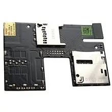 Конектор SIM HTC Desire 500 з конектором карти памяті на шлейфі (High Copy)