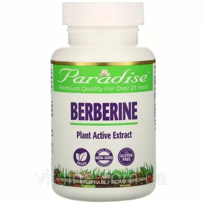 Paradise Herbs Берберин 60 капсул - фото 1 - id-p1661350146