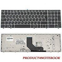 Клавиатура для ноутбука HP (ProBook: 6570b) rus, black, silver frame