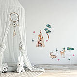 Дитячі стікери Олені 30х40см, 4 листа (120х40см) (1508212), фото 2