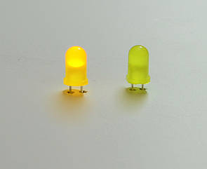 Optosupply вивідний матовий світлодіод 5мм (жовтий)