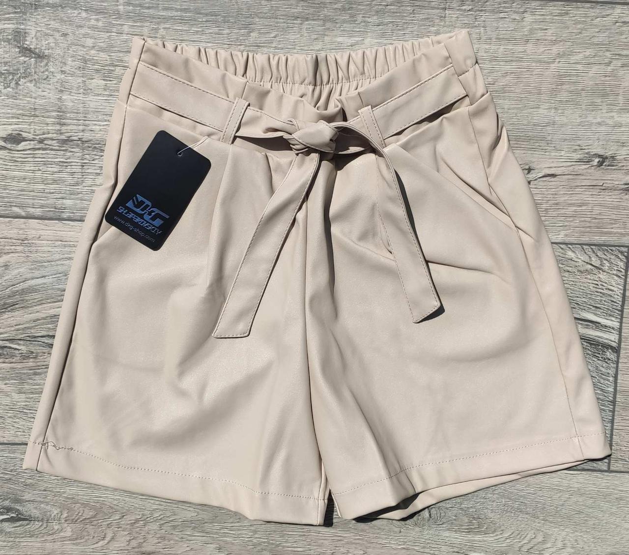 Жіночі шорти еко-шкіра (шкірозамінник), мокко, р.46, 48. Від 4 шт. по 78 грн, фото 1