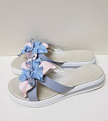 STTOPA Розміри 36-41. Шльопанці великих розмірів на широку стопу шкіряні. 121-3641 Рожеві Сірі Блакитні