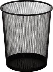 Кошик для паперів, 19 л, круглий, металевий, чорний