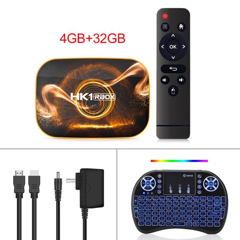 Смарт-ТВ-приставка HK1 Rbox 4gb/32gb 4K Ultra HD SmartTV Android TV box + клавіатура