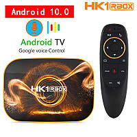 Смарт ТВ приставка HK1 Rbox 4gb/32gb 4K Ultra HD SmartTV Android TV box + пульт Air Mouse