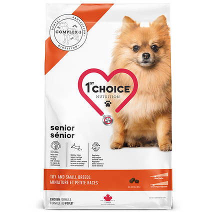 Сухий корм для собак 1st Choice Senior Toy&Small Breeds для малих порід літніх курка 5 кг, фото 1