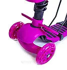Самокат Scooter "Бджілка" 5in1 Холодне Серце Pink зі світлом і музикою, фото 3