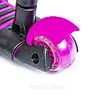 Самокат Scooter "Бджілка" 5in1 Холодне Серце Pink зі світлом і музикою, фото 4