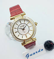 Часы женские Guardo S 03003 -3 на кожаном ремешке. Сталь. Итальянский бренд.
