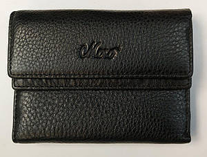 Чоловічий портмоне «Moro» чорного кольору з монетницею на кнопках