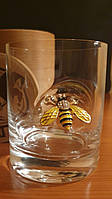Стакан с пчелой, оригинальные необычные стаканы, уникальные интересные стаканы на подарок