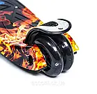 Дитячий самокат MAXI Fire and Ice Світяться чорні колеса, фото 5